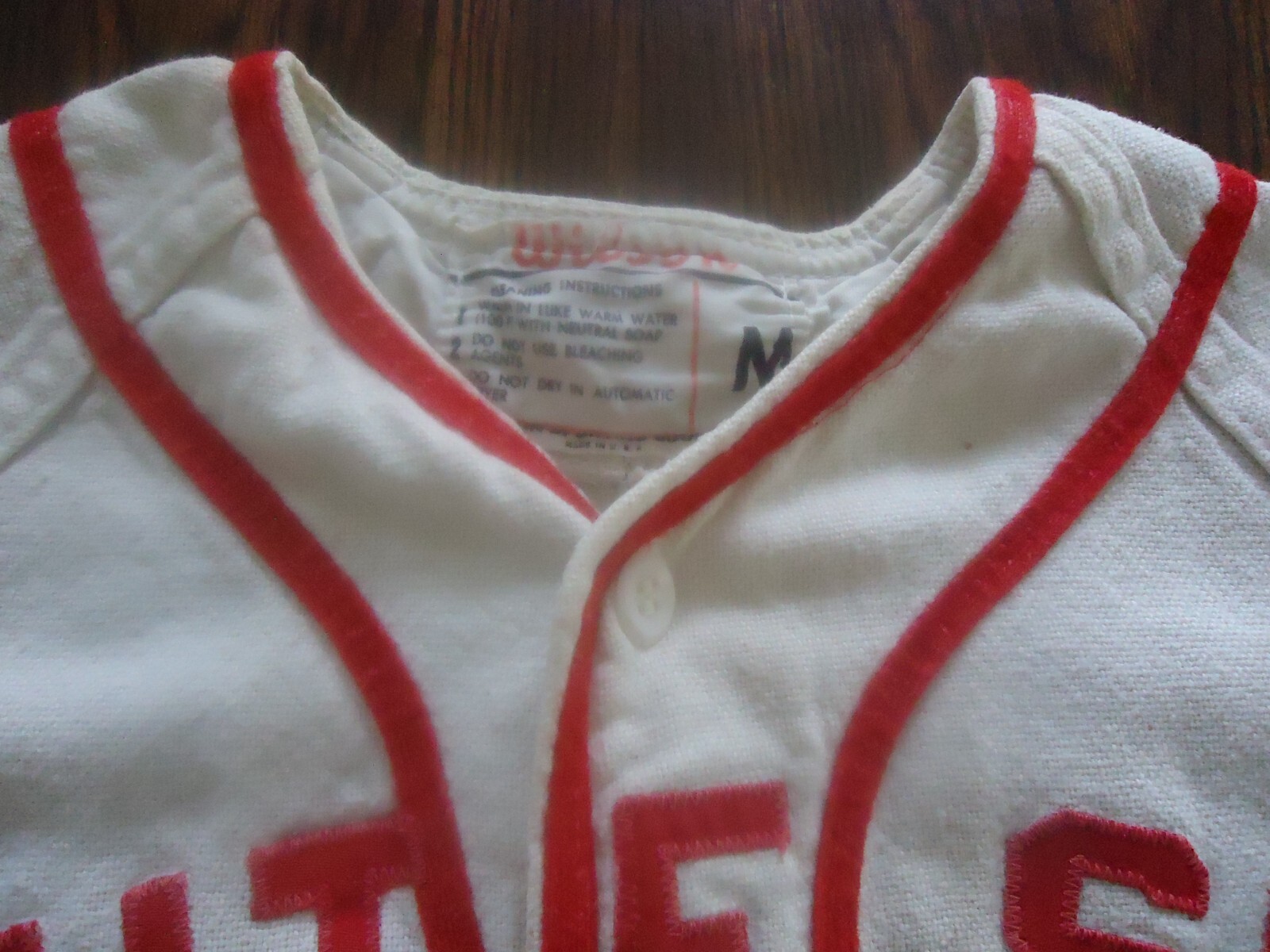 Vintage WHITE SOX Youth Little League Baseball Jersey, WILSON, Made in USA Sz M