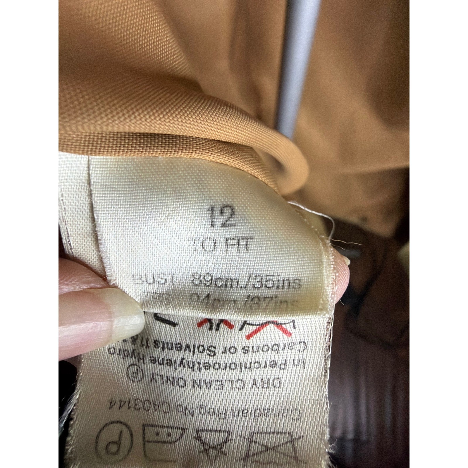 Jaeger London Vintage Wool Camel Hair Toggle Coat Beige Made in Great Britain 12