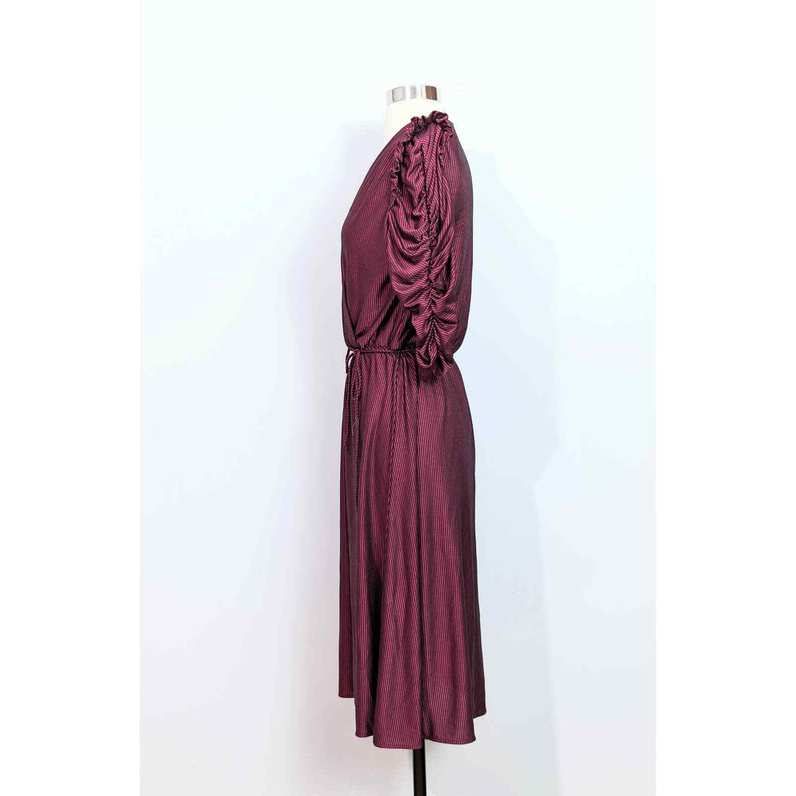 Diamond’s Run Red/Black Striped 80s Dress