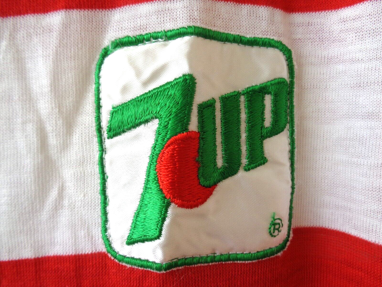 7UP DESIGN TOP SLEEPWARE RED & WHITE STRIPE NEW OLD STOCK VINTAGE/RETRO 70’s-80S