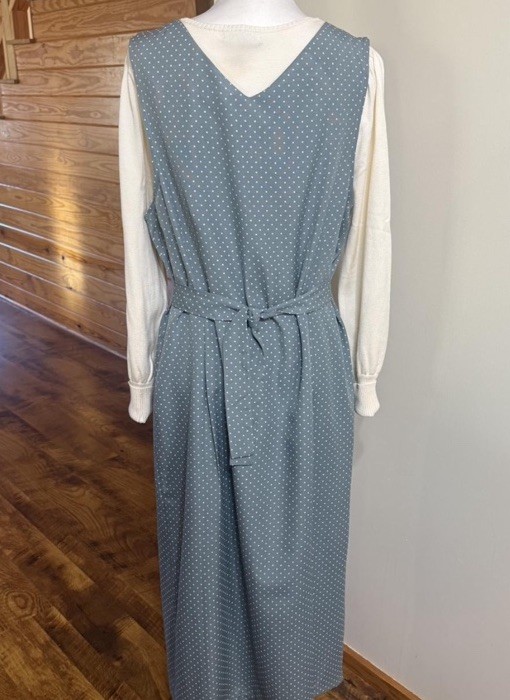 NWT Vintage 90s Styleworks Dress Blue And White Bills Dots Size 16
