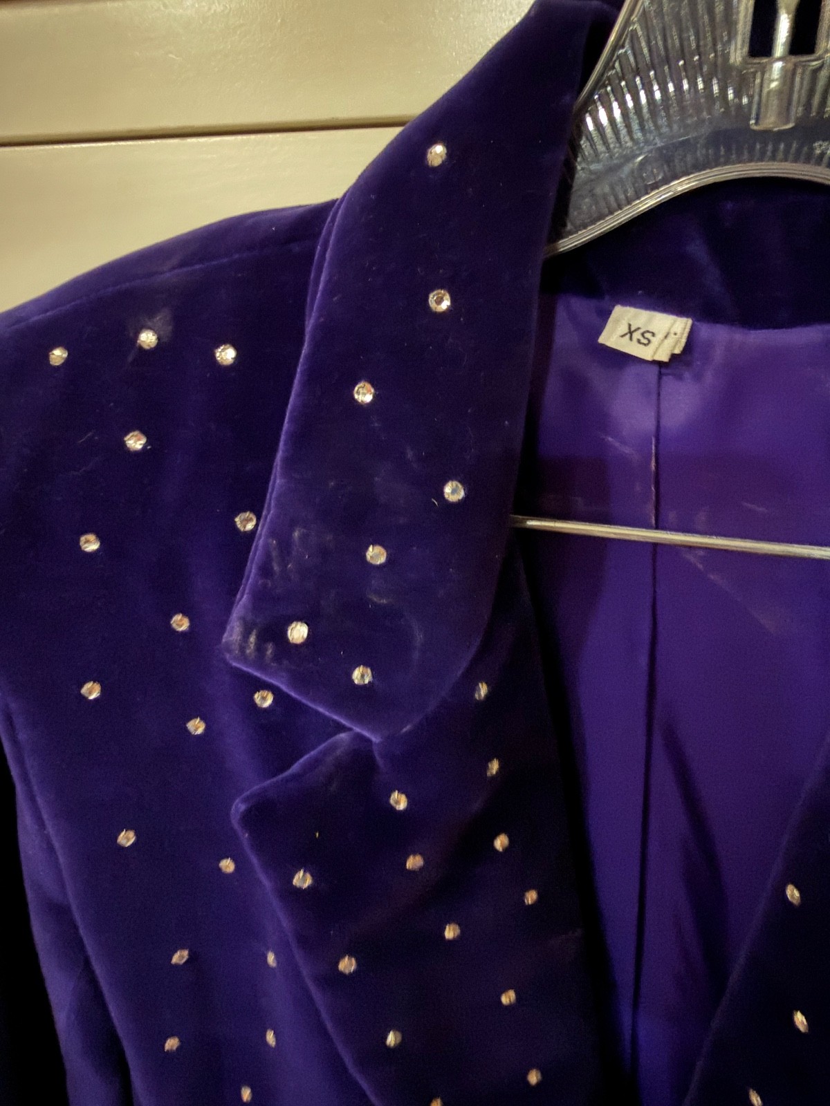 Vintage 80’s & 90’s Purple Velvety Blazer Excellent Condition xs/small Vtg