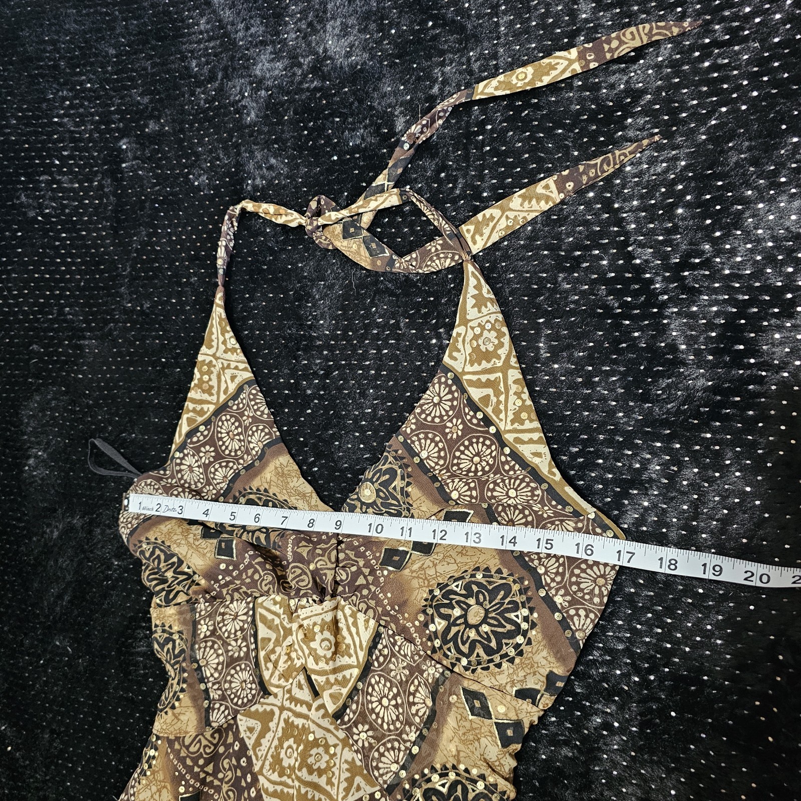 Vtg Babydoll Slip Dress Womens Size 12 Paisley Whimsigoth Fairy Grunge Y2k