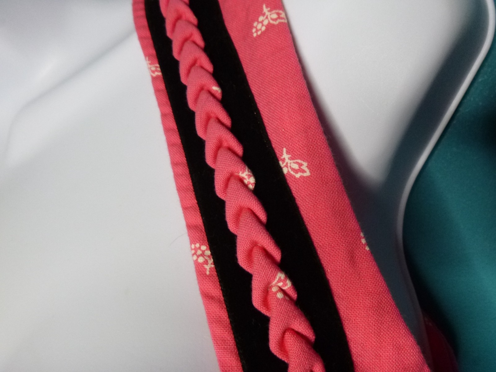 Vtg 40s Lanz of Salzburg Bavarian Cotton Traditional Drindl Pink White Sz S
