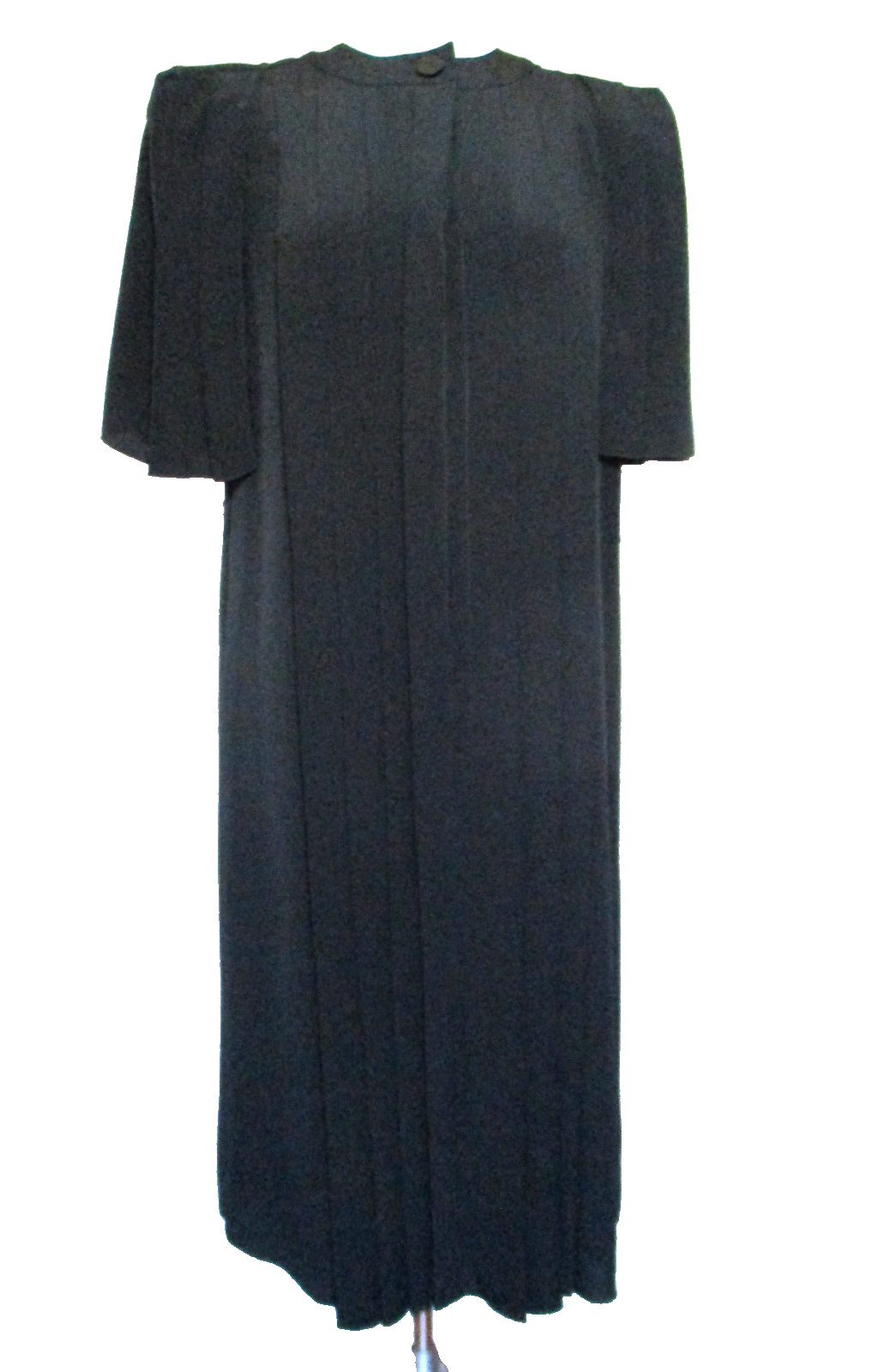Vintage Pierre Cardin Black Dress Size 10 Women Butterfly Sleeves Pleated