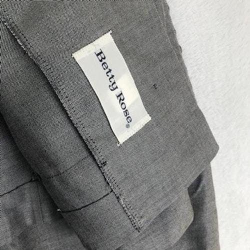 VTG BETTY ROSE Skirt Suit Double Breasted Jacket Pencil Skirt Set Sz 12 Gray