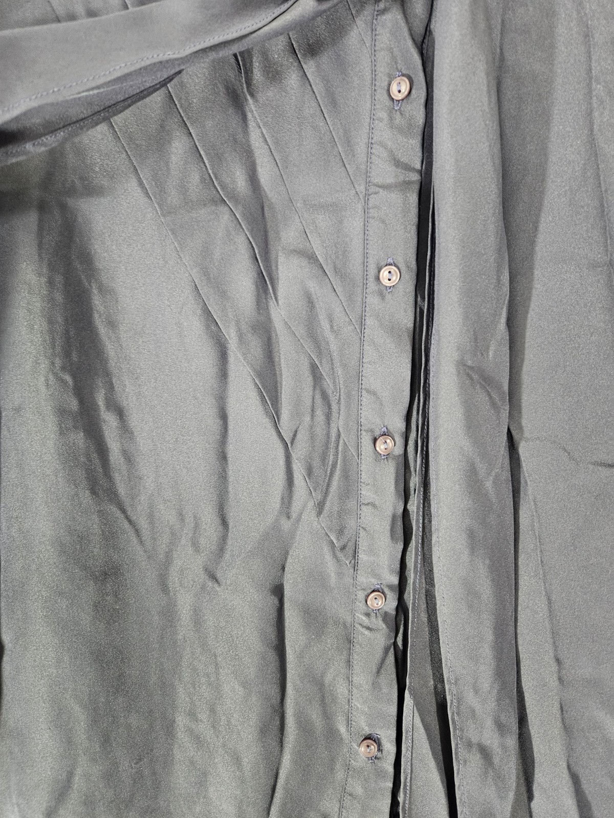 Vintage 80s York Fair Purple Button Down Blouse with Tie Collar Size 12