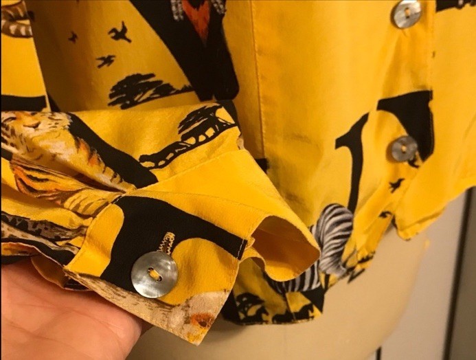 1980’s Peter Martin 100% Silk alphabet animal Long Sleeve shirt top Sz 12