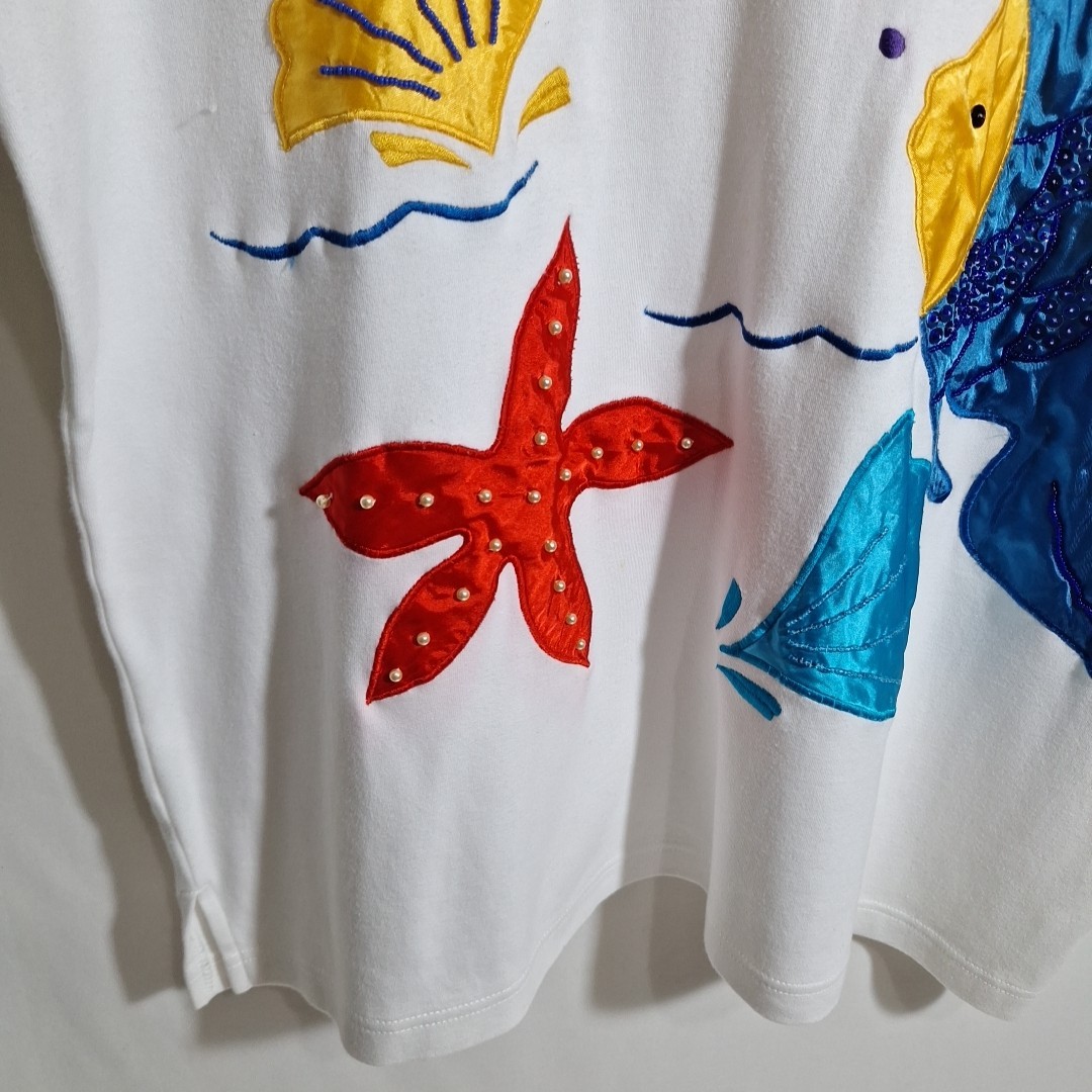 Vtg Hasting & Smith Stitched Fish Shirt 1xl