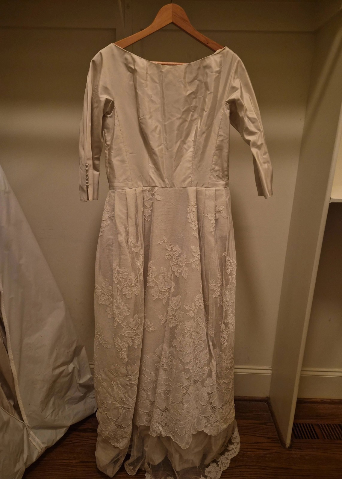 Vintage Two Piece 1950s-1960s B. Altman Co. Cream Wedding Dress