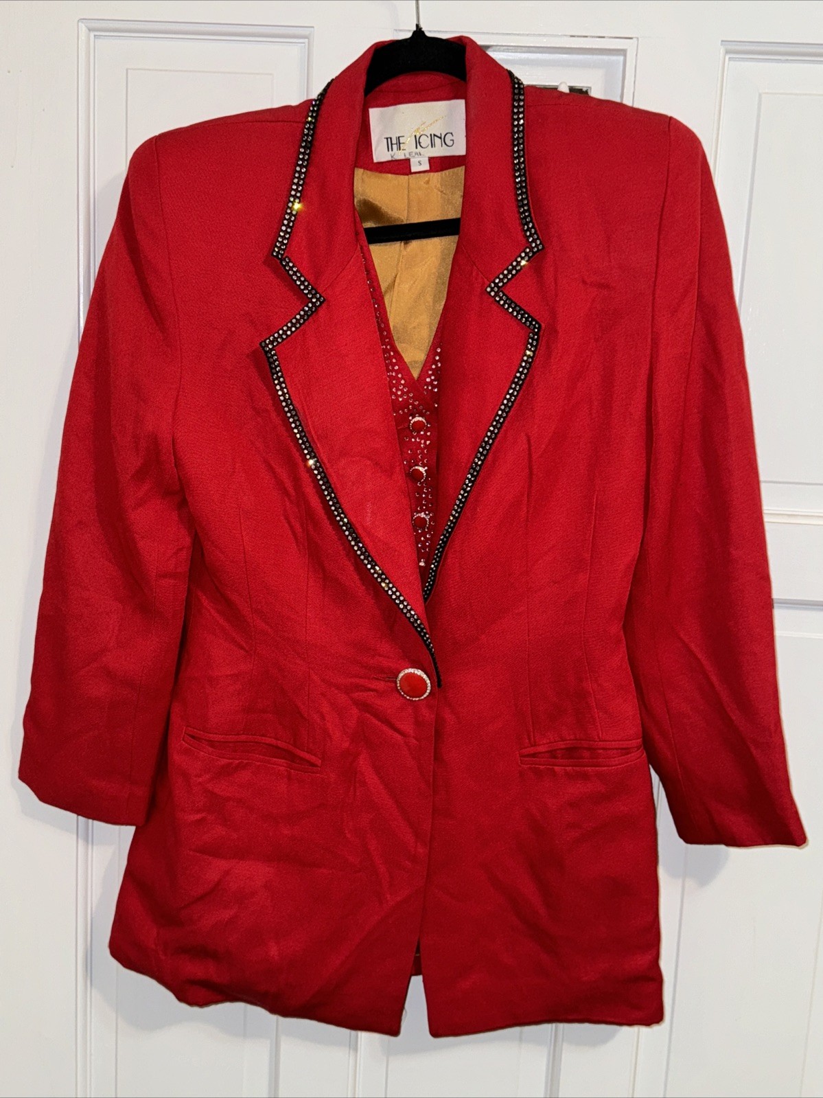 Vintage 1980’s Red Blazer The Icing Size S