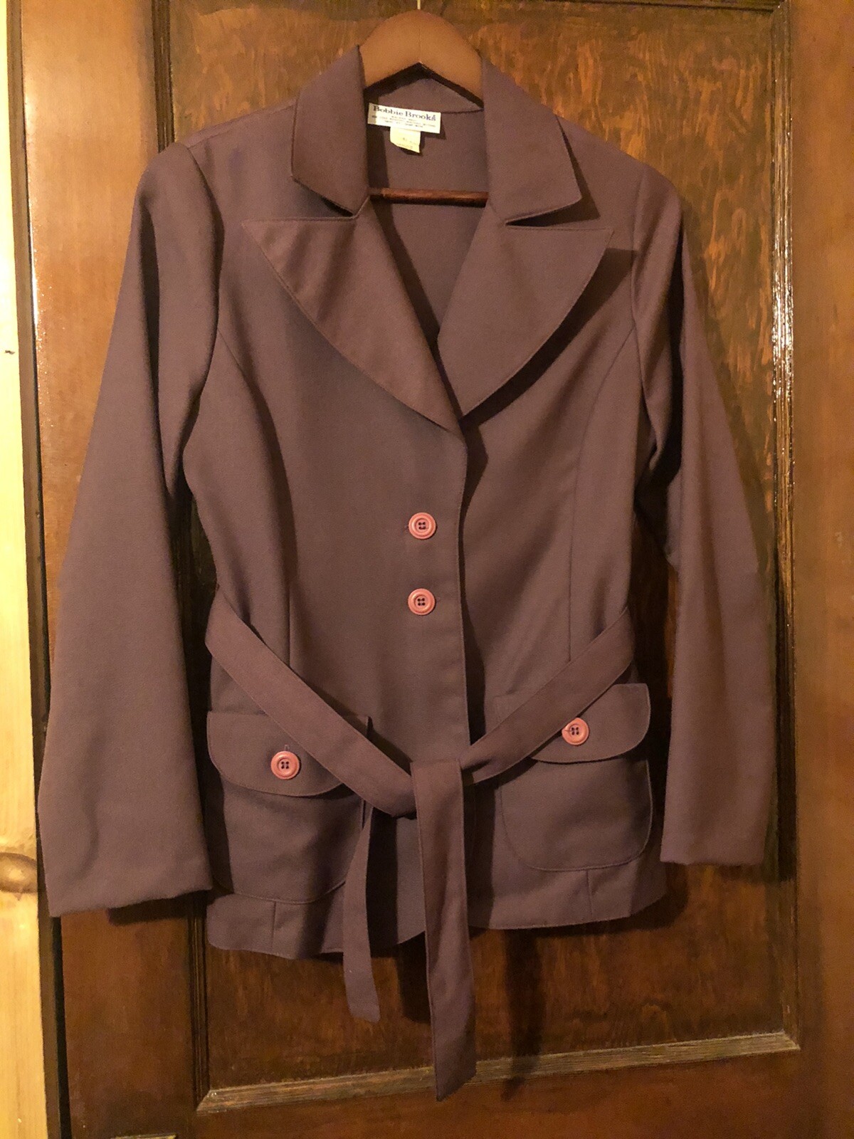 VTG Bobbie Brooks Ladies Blazer Purple/brown/burgundy EUC UNSIZED 1980’s/90’s.