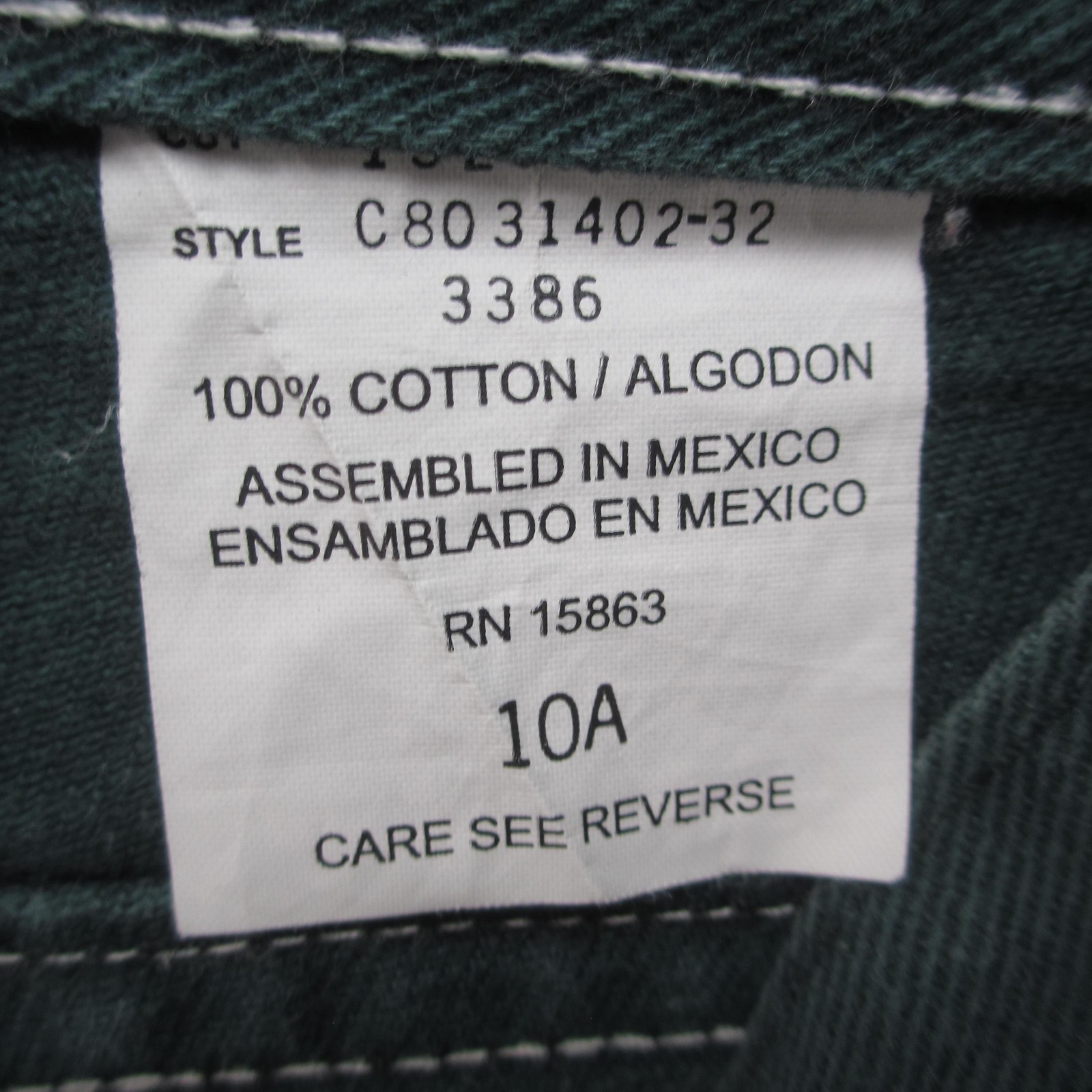 Vintage Zena Jeans Womens 10A Green High Rise Tapered 100% Cotton Pants 90s