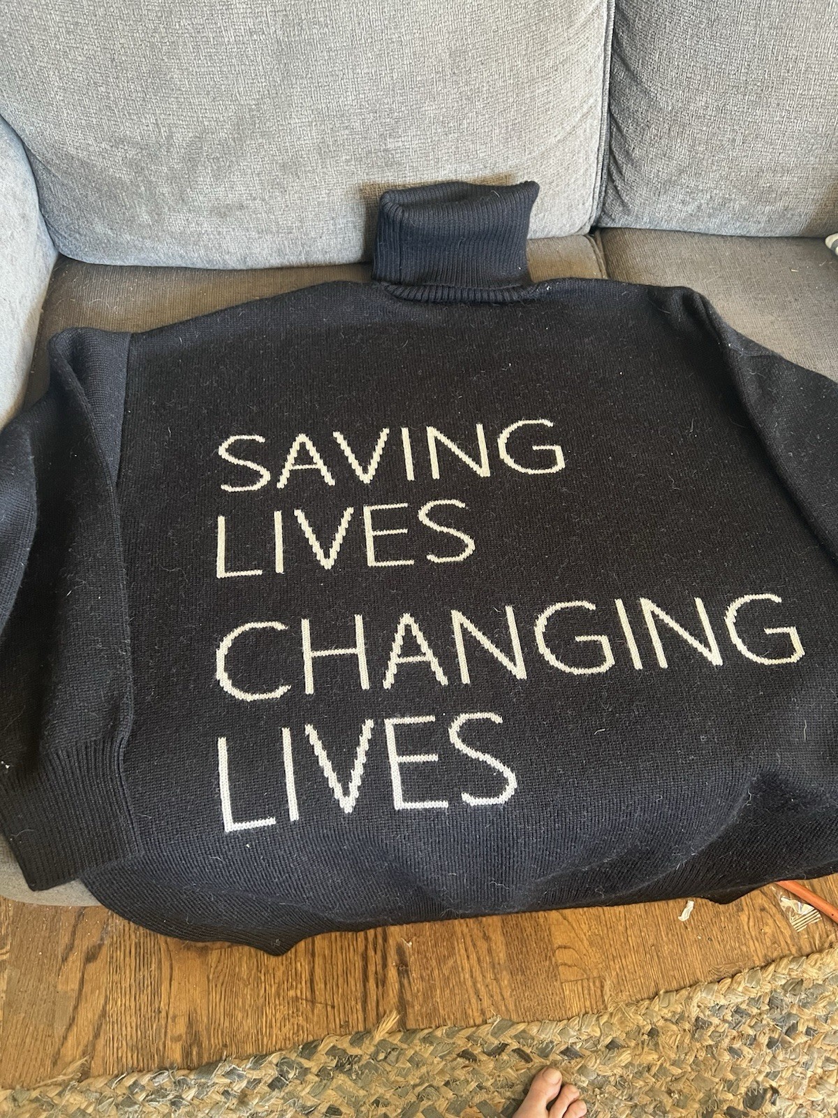 Black Oversized Turtleneck Balenciaga Sweater Supporting WFP. In Great Shape