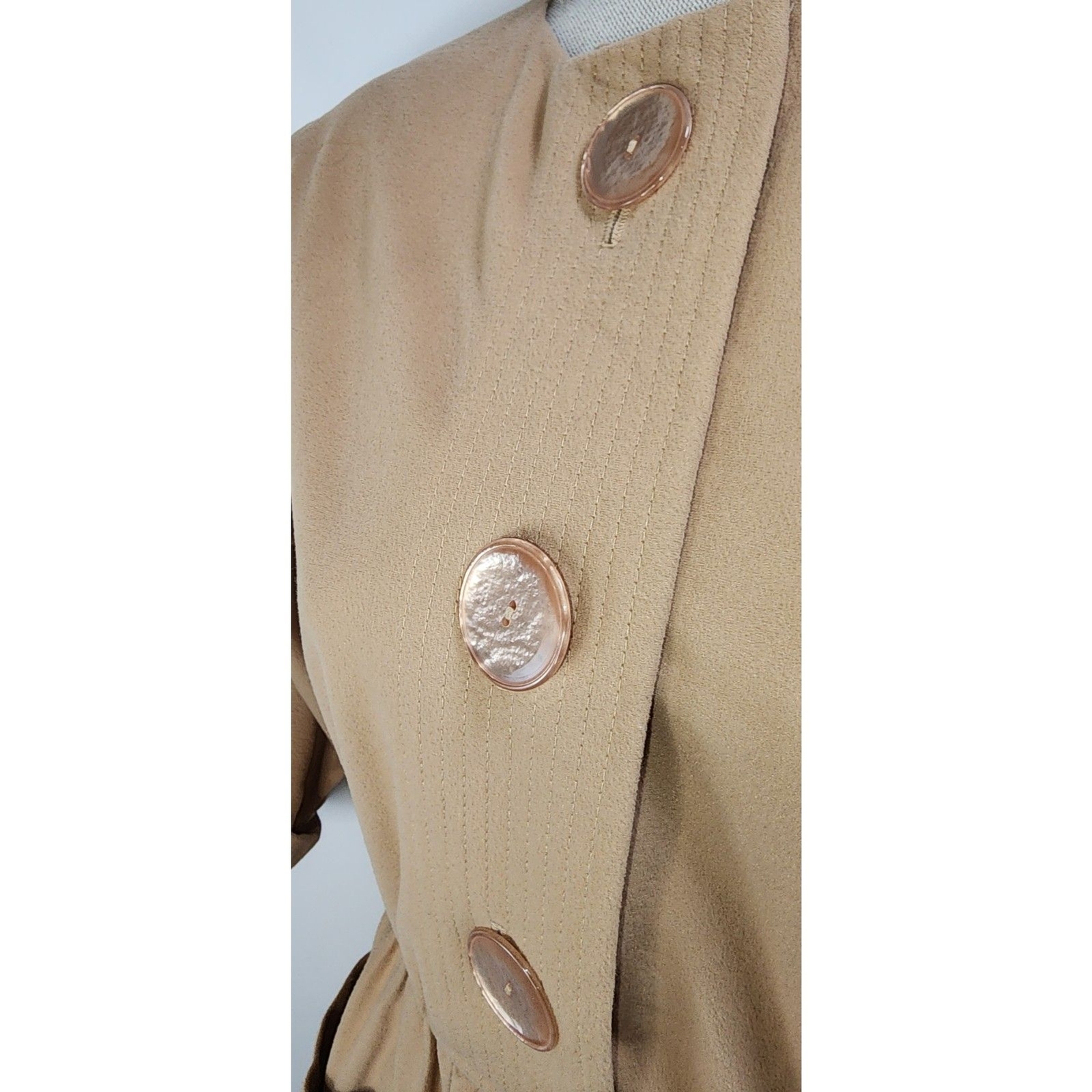 Vintage 60’s or 70’s Lisa Petites Women’s Brown Button Dress