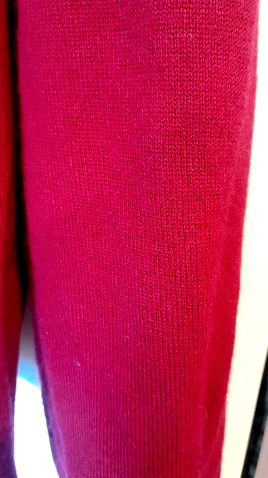 Armani Exchange Women’s Red Stretch Blouse – Wool Spandex Blend – Medium Size