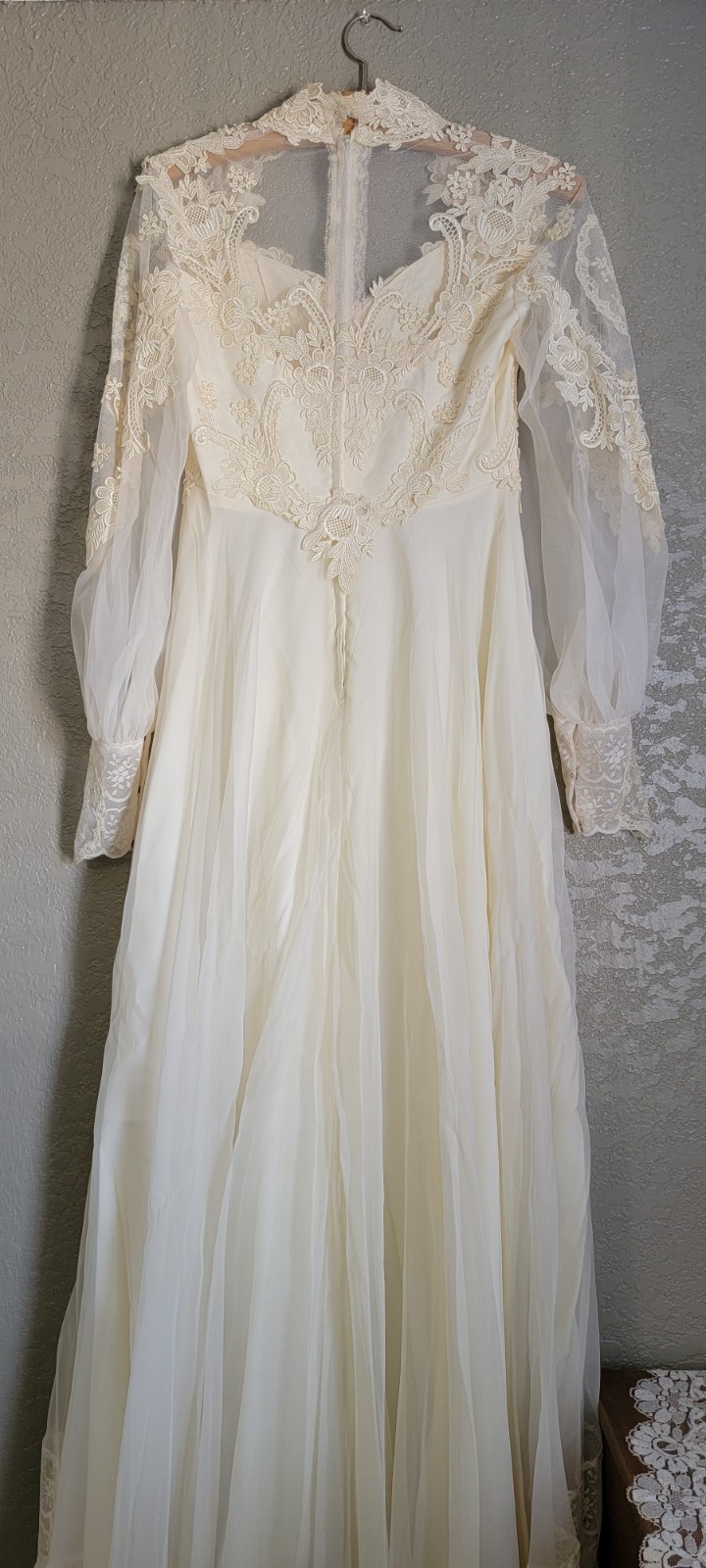 Vintage Victorian bridal Dress Praire Style Lace ivory wedding cottage core