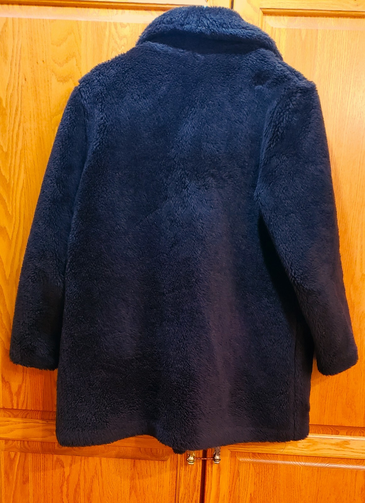 Vintage Herman Kay Women’s Size M Brown Double Breasted Faux Fur Pea Coat