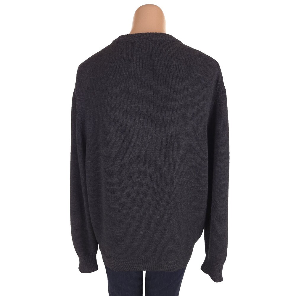 Vintage 80s/90s Celine Paris Baroque Sweater Size 46 L Embroidered Logo Gray