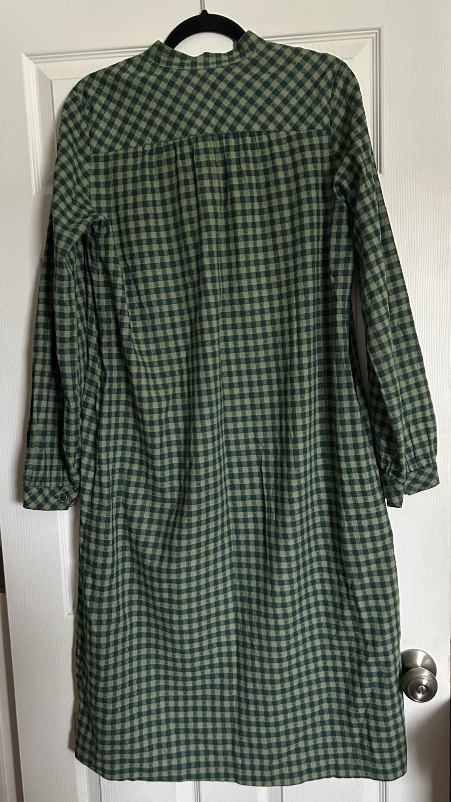 Aunt Abigail’s Attic Vintage Cottage Core Homesteader Dress Green Gingham Sz 14