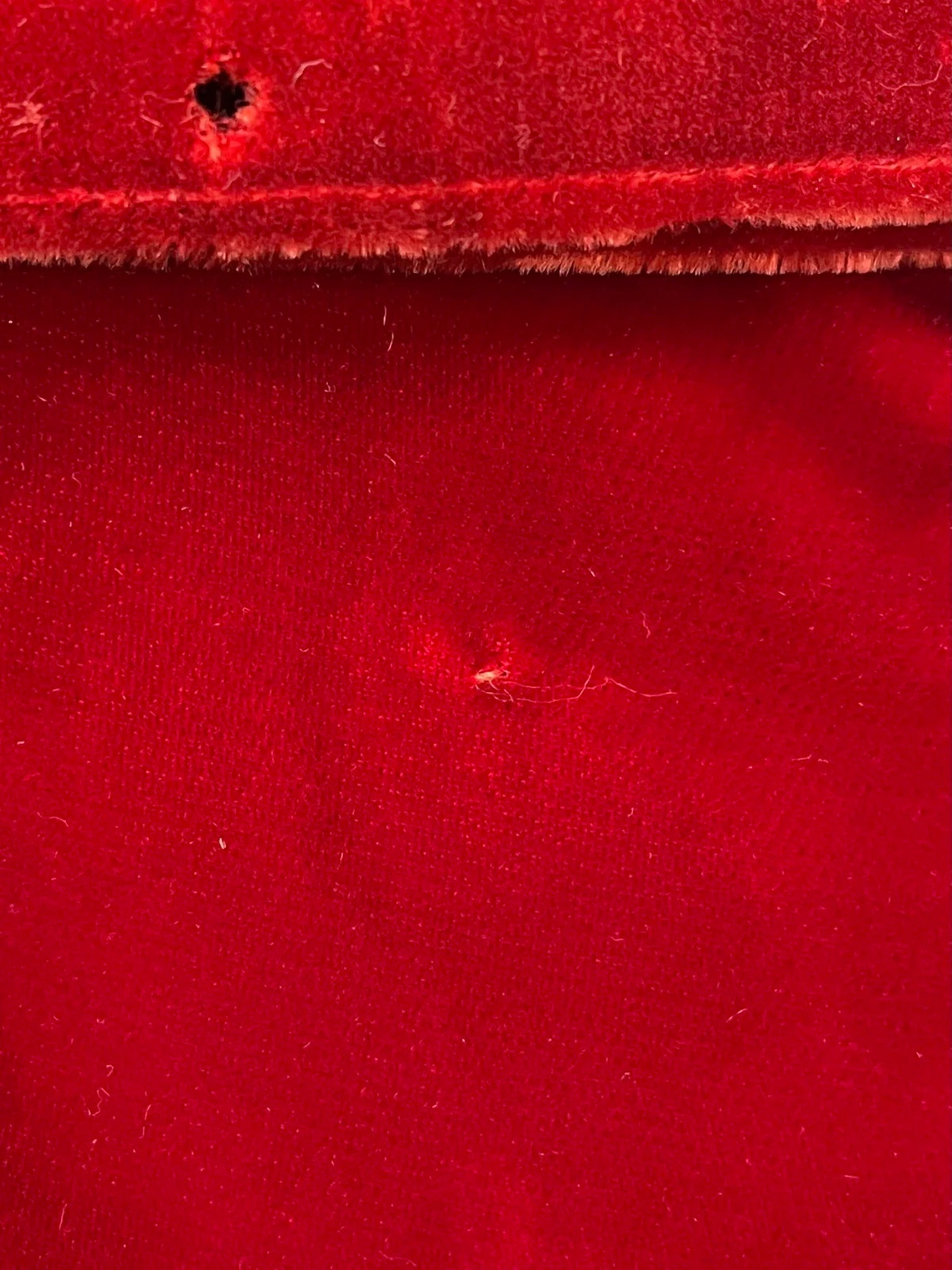Vintage NOS 1940s 50s Red Velvet Wiggle Pencil Holiday Party Button Up Dress