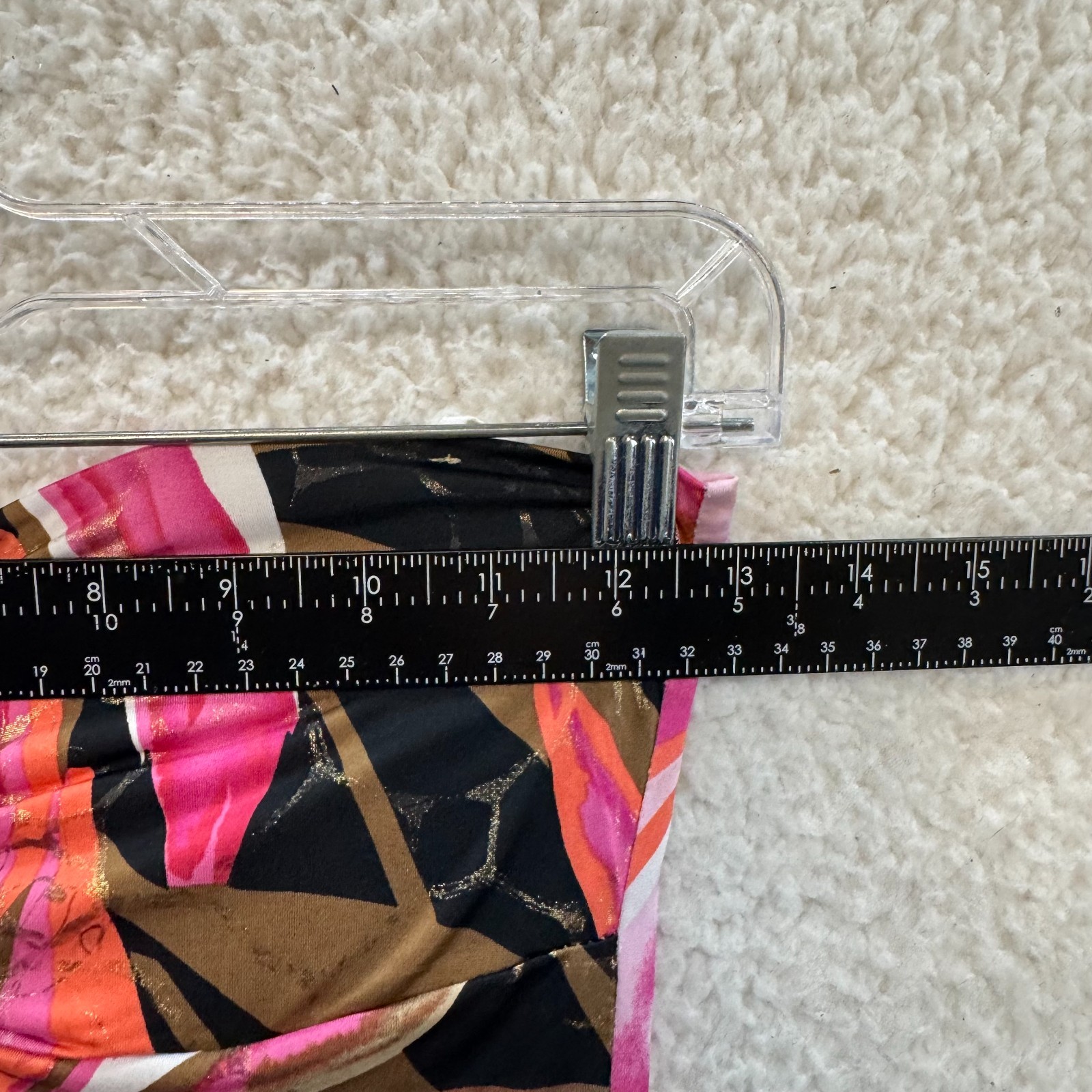 Y2K Vintage Tube Top Small Pink Floral Tropical Slinky Stretch McBling