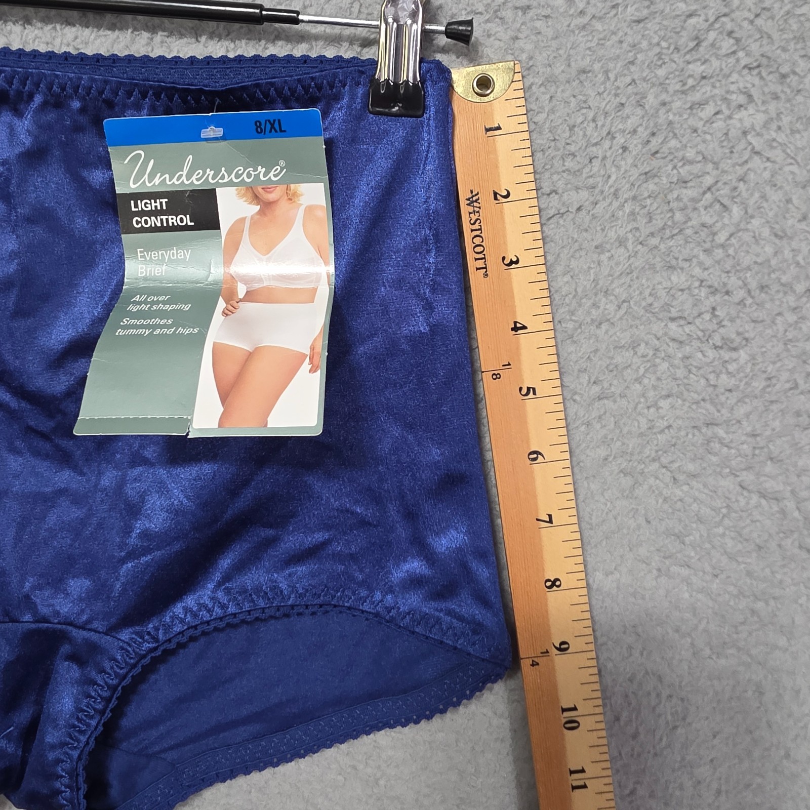 Vintage Women’s Nylon Brief Panties Light Control Blue Size XL / 8 NWT
