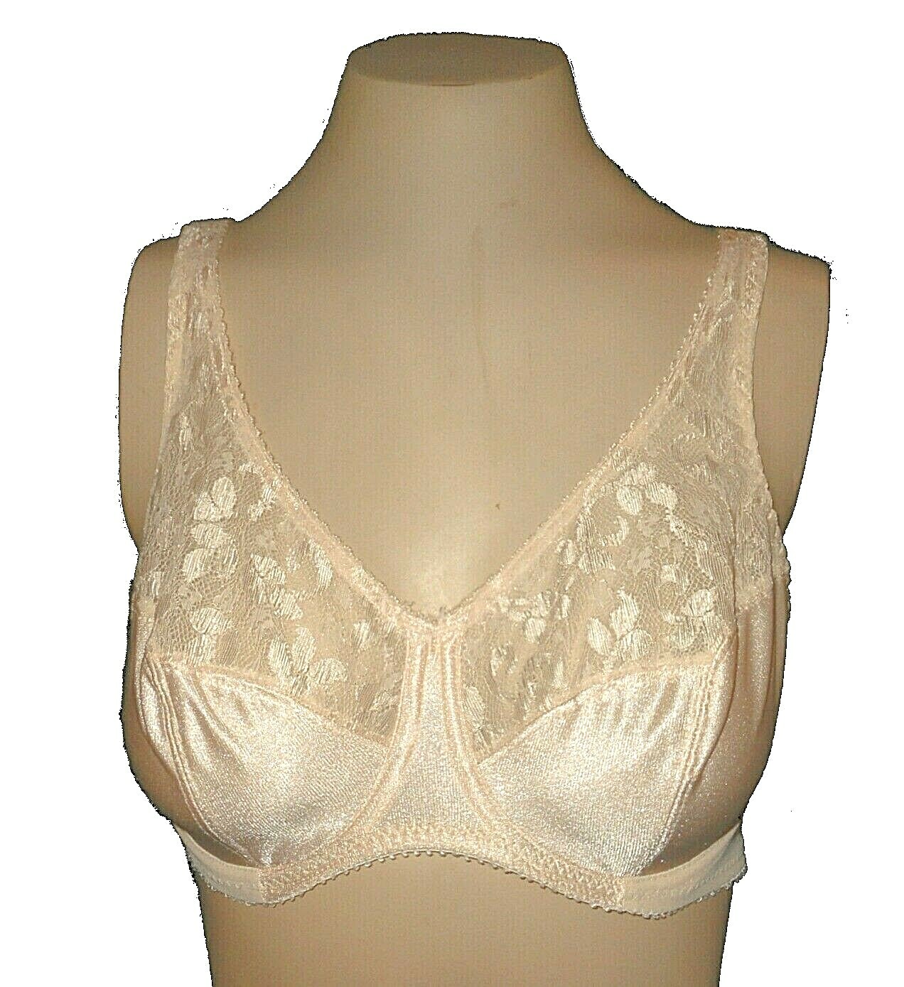 Bra Vintage Special Request Glamorise Underwire Unlined Lace beige 1537 32D