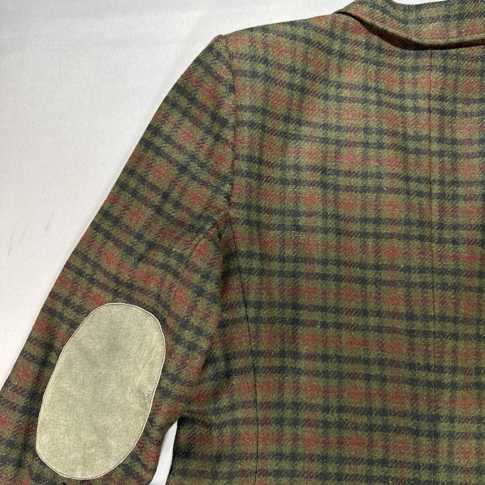 VTG Harve Benard Wool Coat Womens 16 Ukraine Dark Academia Elbow Patches Preppy