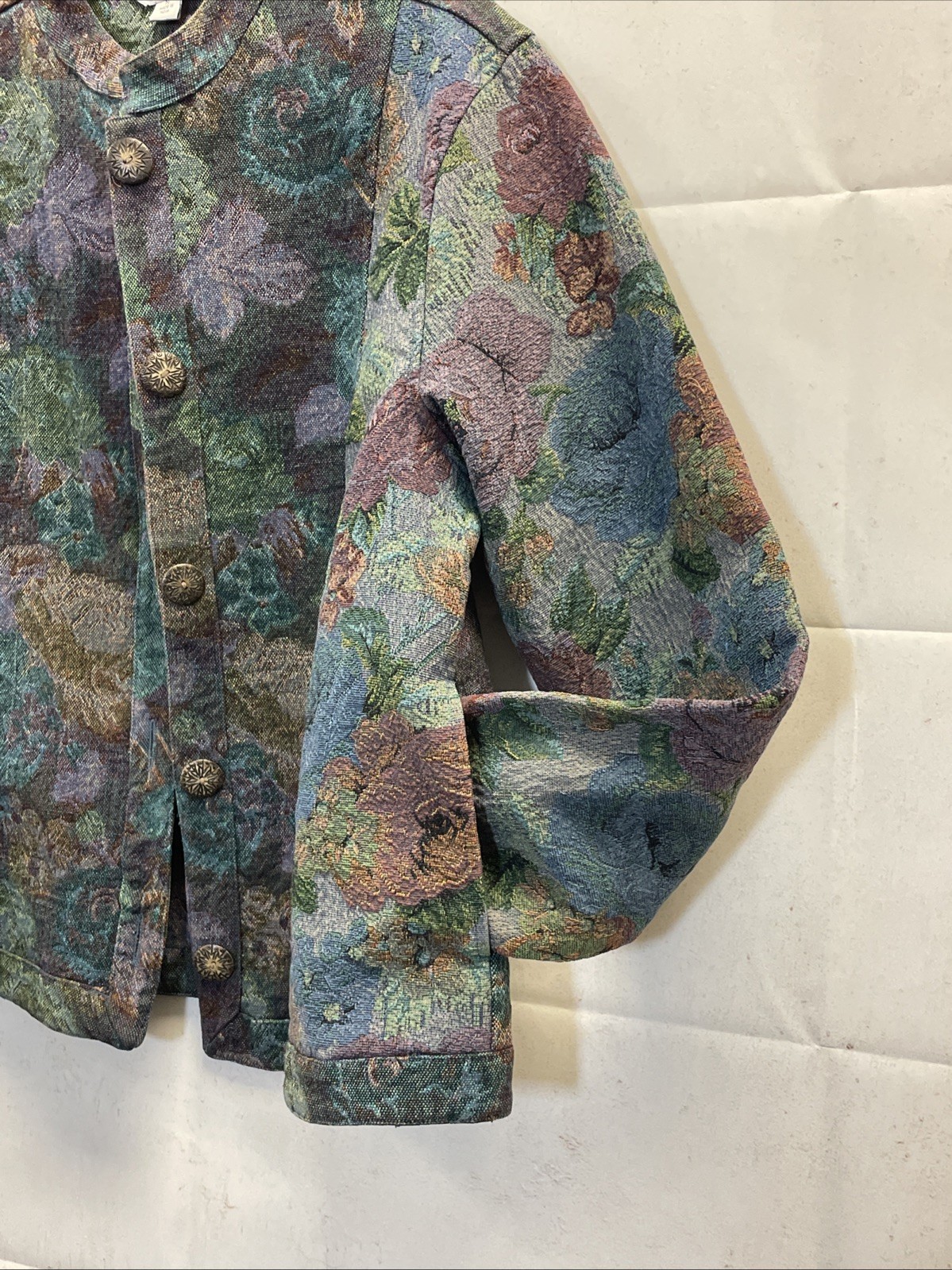 Vintage, BLAST, Tapestry Floral Jacket, (M), India, Late 80s/Early 90s, Boho