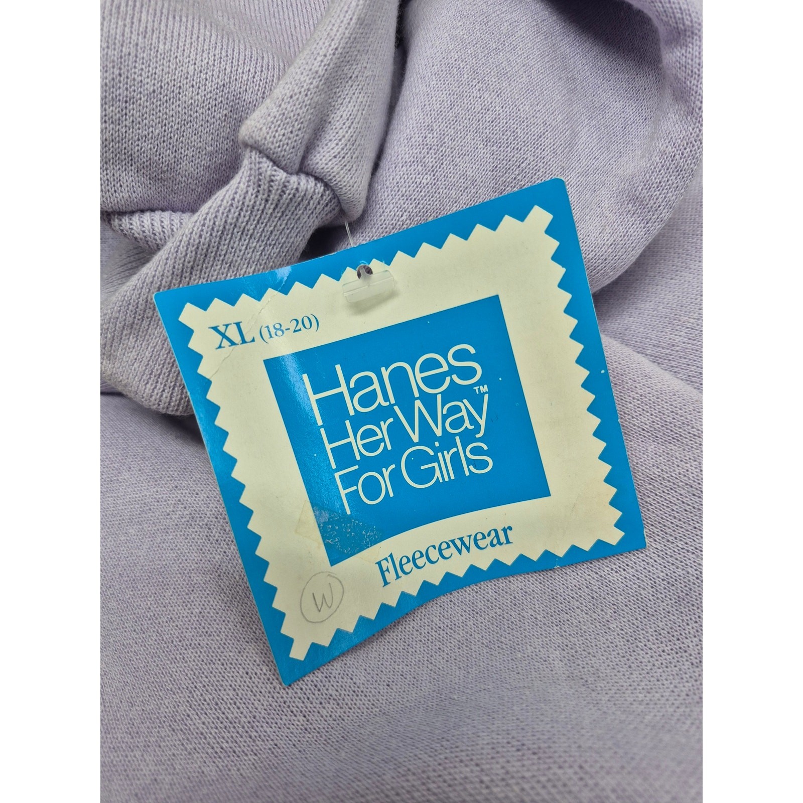 VTG 80s Lilac Raglan Sweatshirt USA-Made Hanes Her Way Cozy Softcore Youth XL