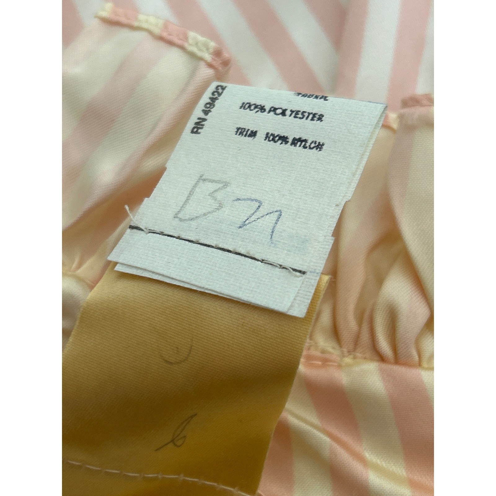 Vintage Gunne Sax Peach Stripe Bow Maxi Dress Prairie Romantic Cottagecore Rare