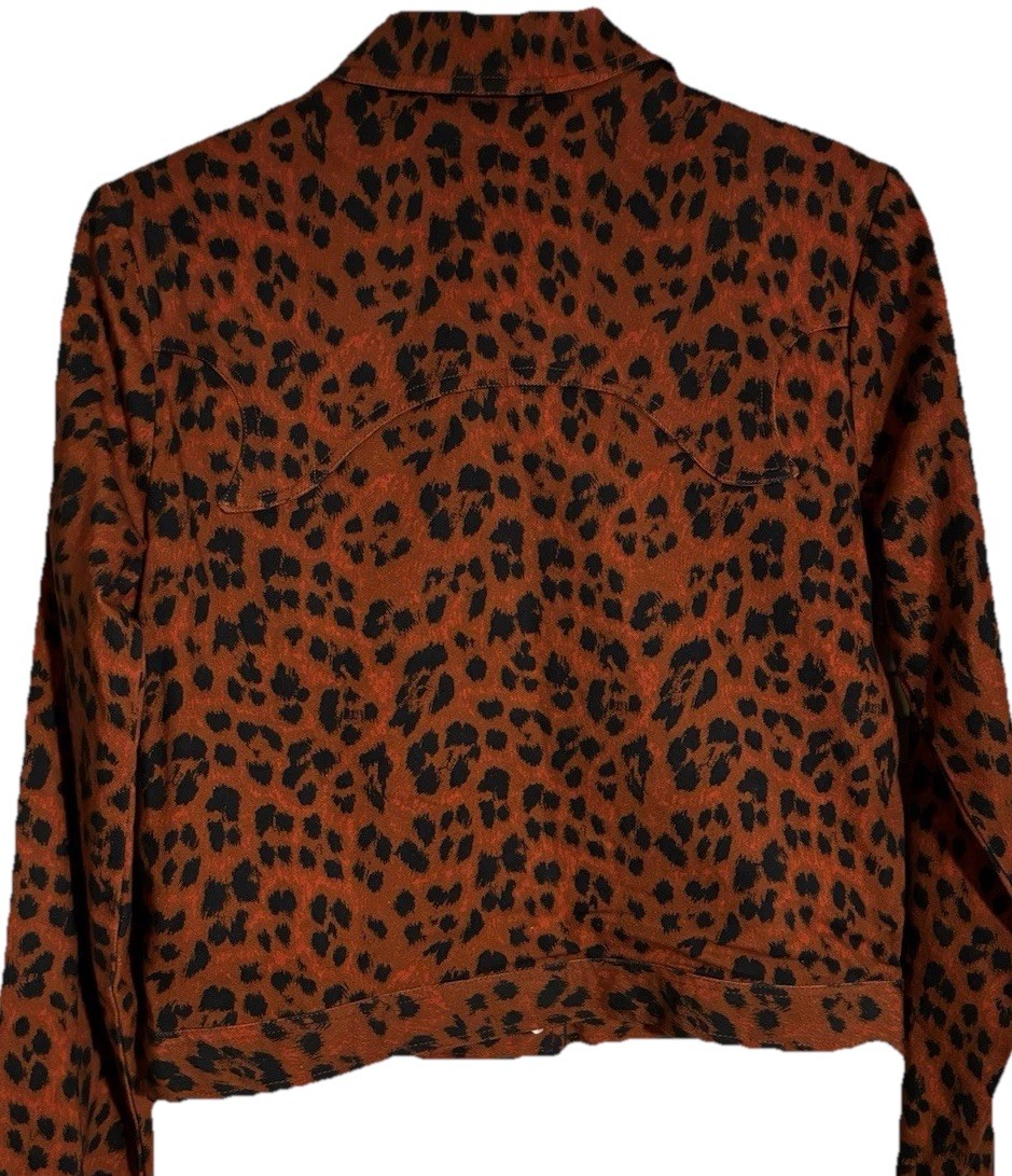 Miaou Red Leopard Jacket Sz L