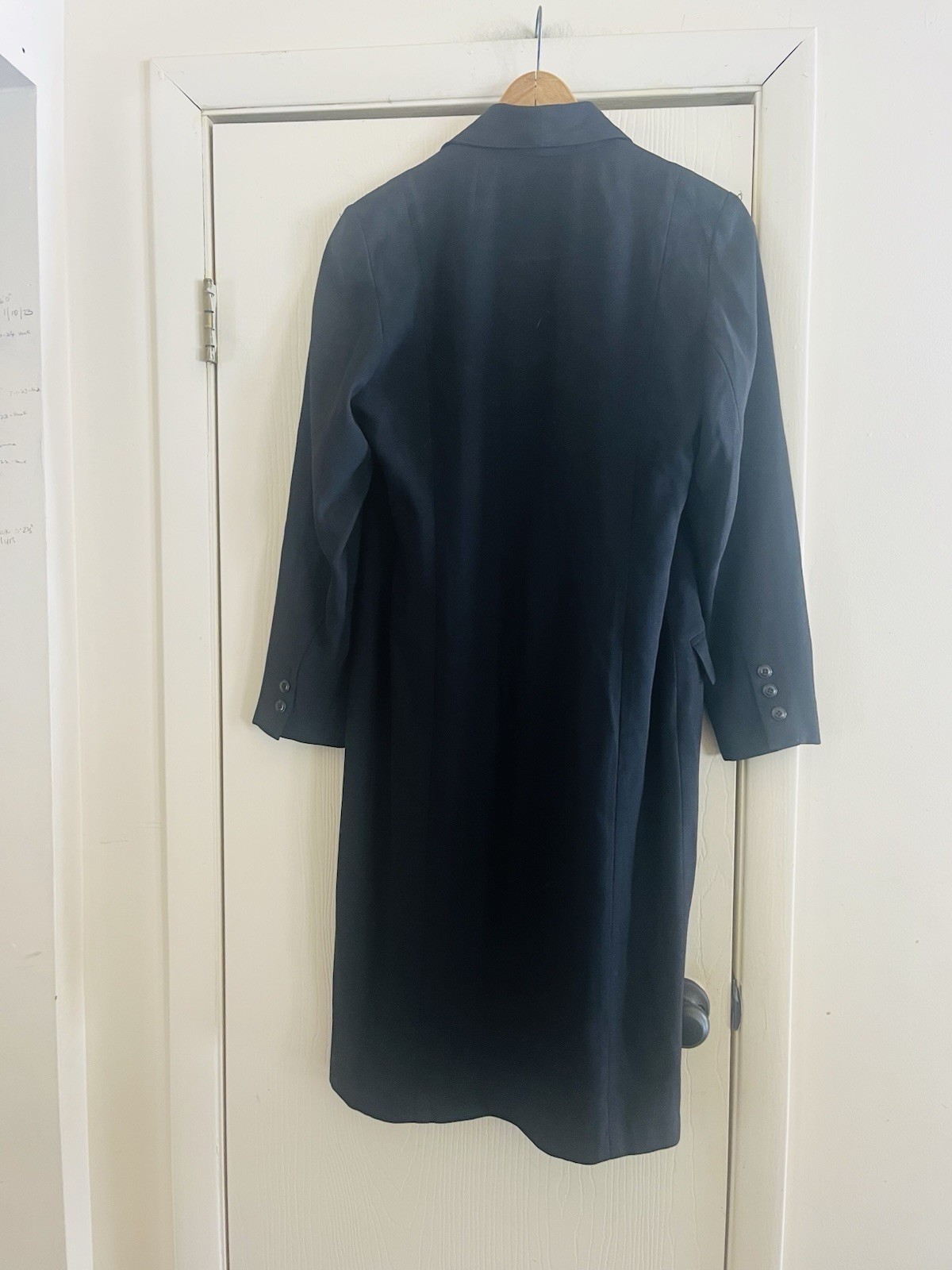 Vtg Edwardian Victorian Goth Crepe 20s 80s J. G. Hook Town & Country Long Blazer
