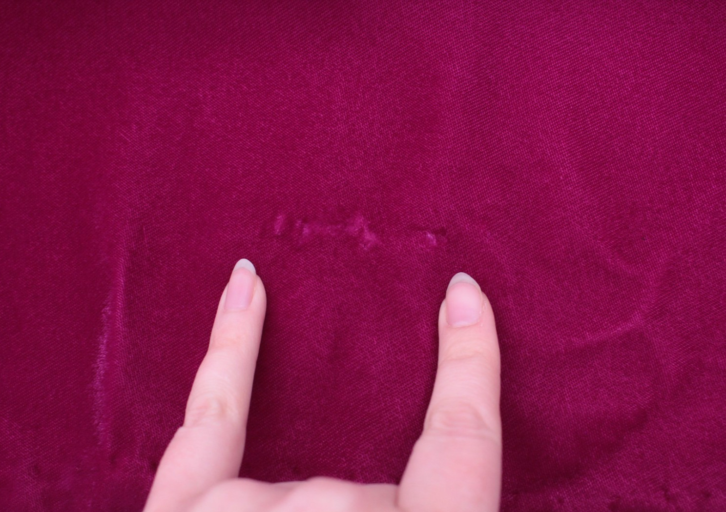 Vtg 30s Dark Fuchsia Velvet Maxi Dress W/ Ruched Bust & Sleeves Sz S 1930s