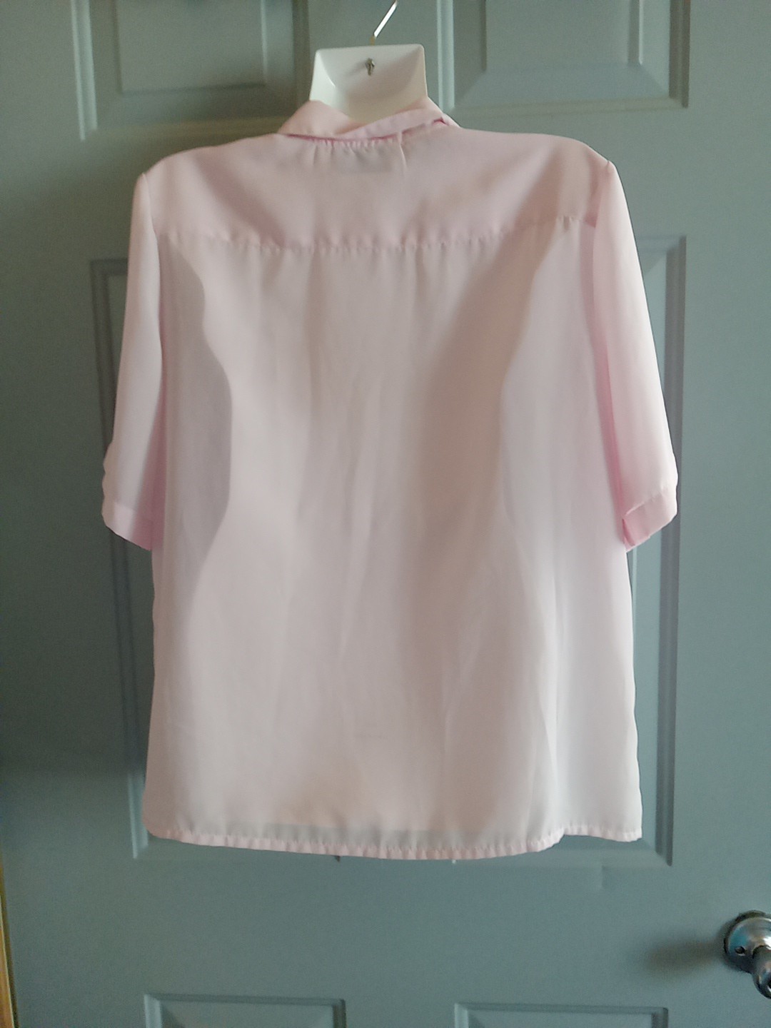 christie jill blouse vintage Baby Pink Sz 12 Cottagecore Grannycore
