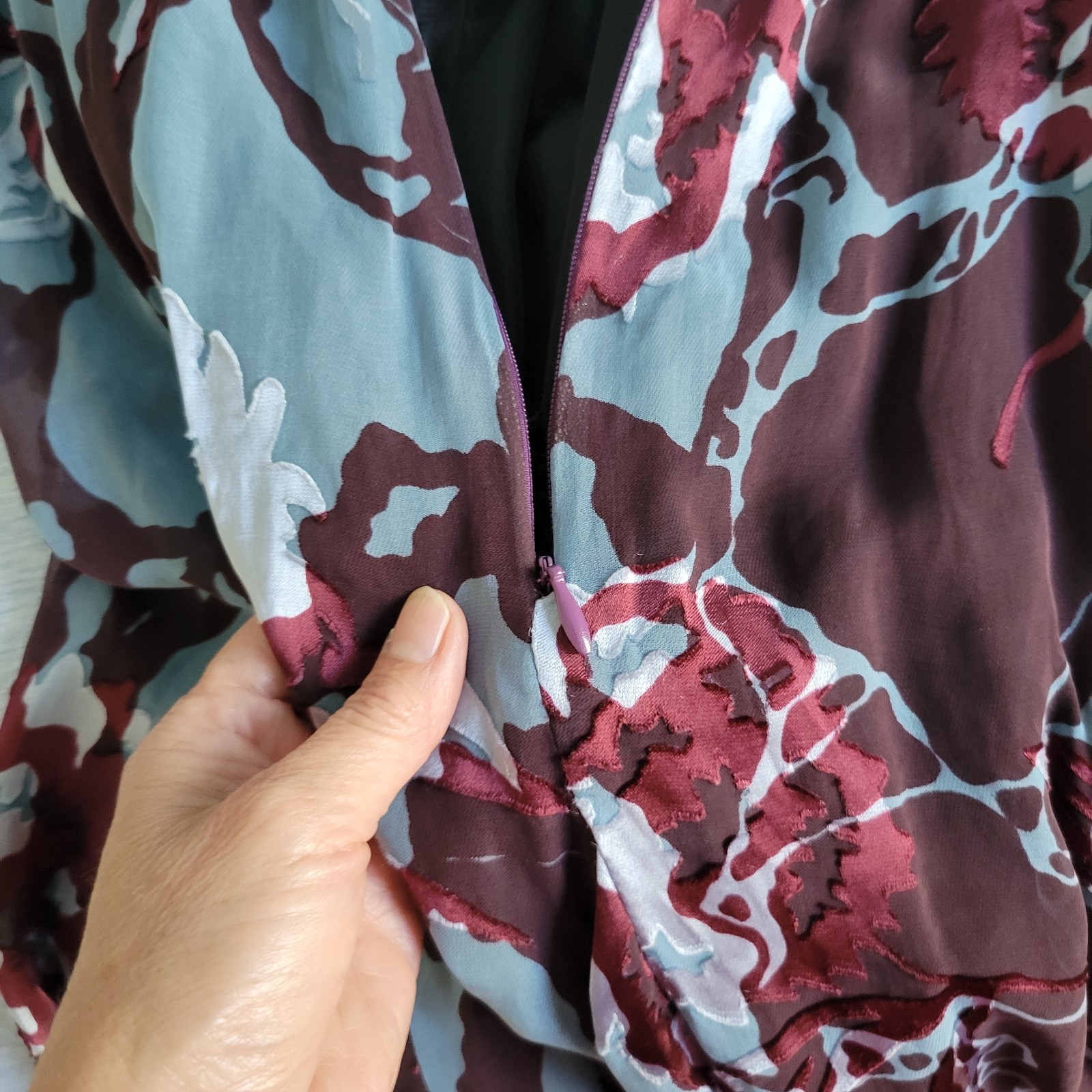 VTG European 90s Monnari Silk Velvet Midi Dress Whimsigoth Fairy Grunge Med