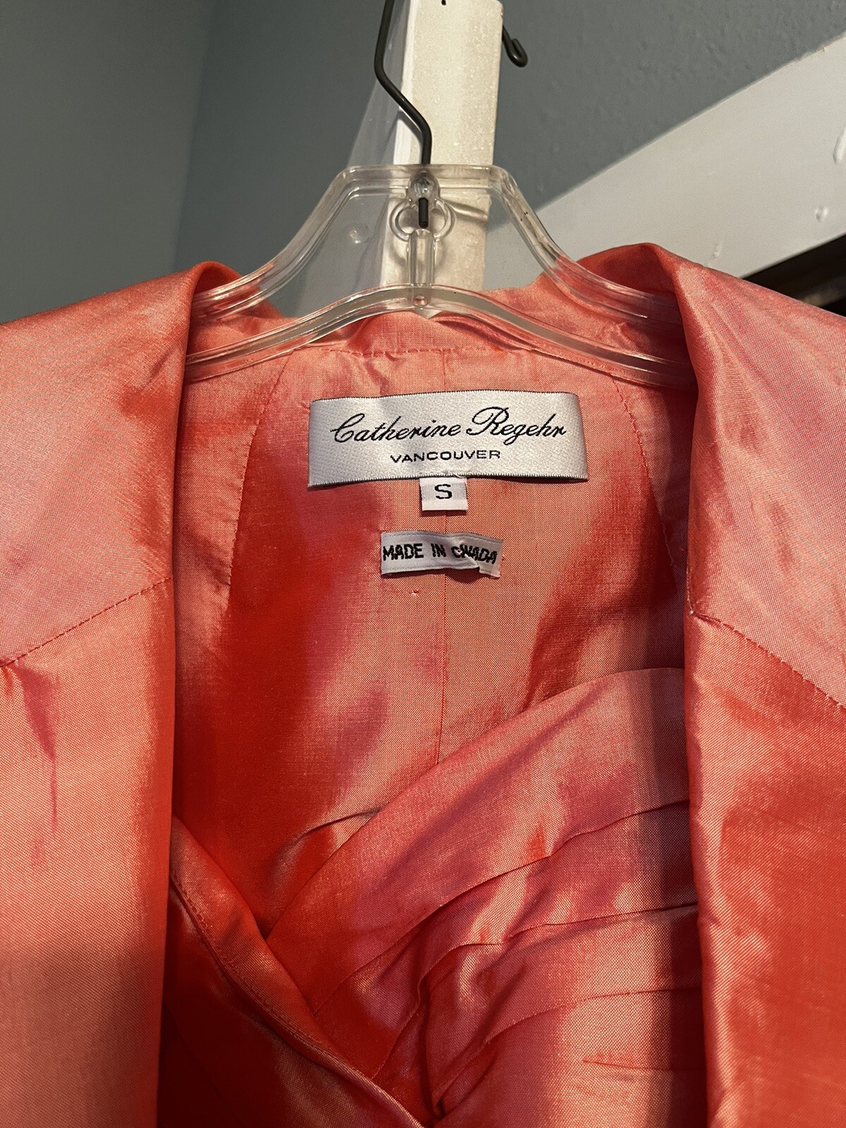 Vintage Catherine Regehr 2 Piece Silk Strapless Dress With Jacket
