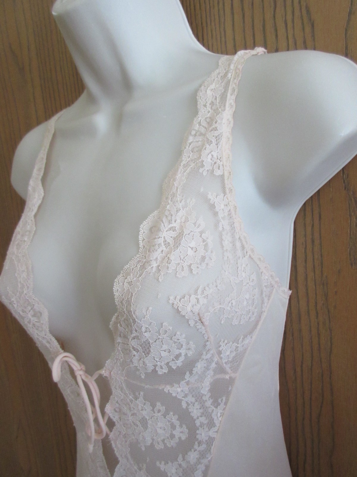 vtg FORMFIT ROGERS BRIDAL HONEYMOON body suit HI LEG TEDDY LACY NYLON sz 34 / S