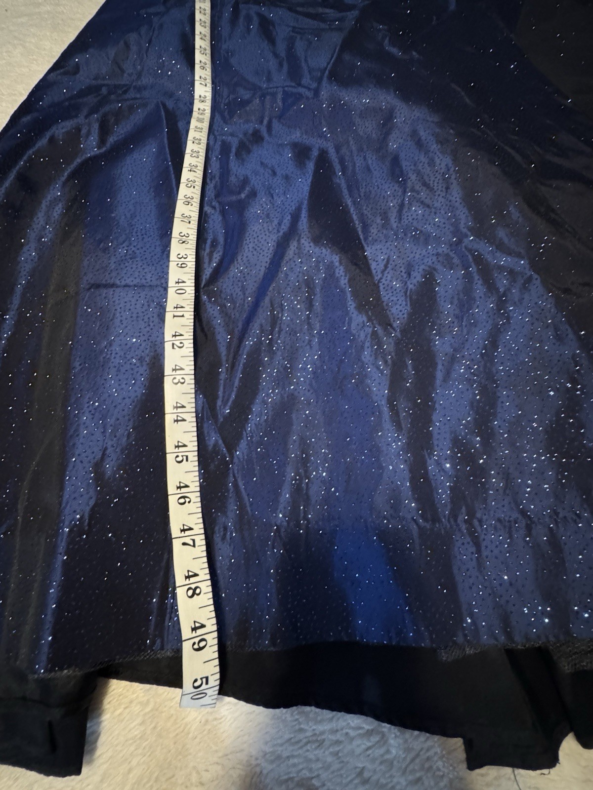 VTG Scott McClintock Blue Sparkle Strapless Gown Dress 12 Midnight Navy Prom