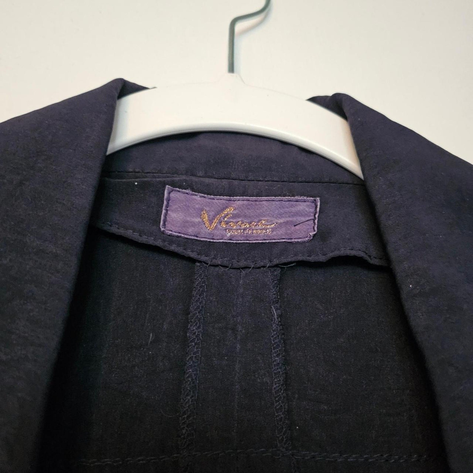 Vintage dark navy blue trench