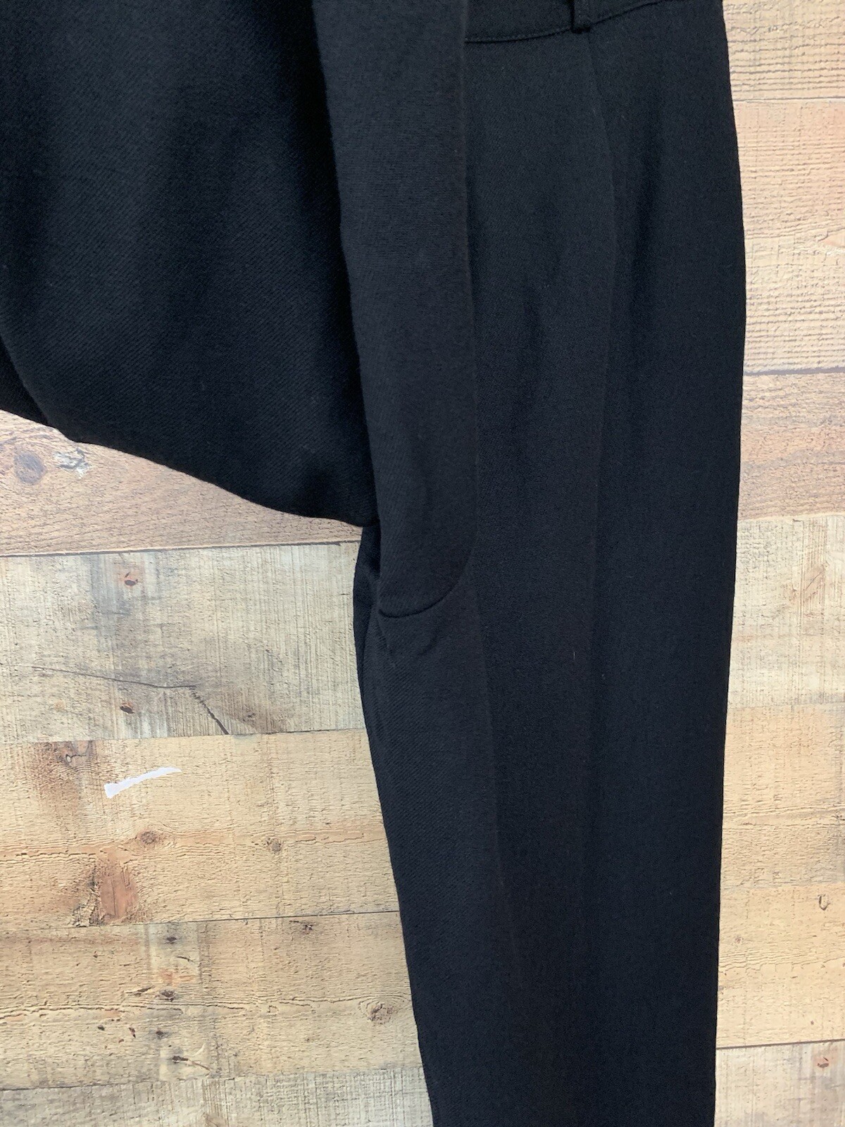 Vintage Alanni Black Wool Pleated Lined Trousers Size 12 Cozy