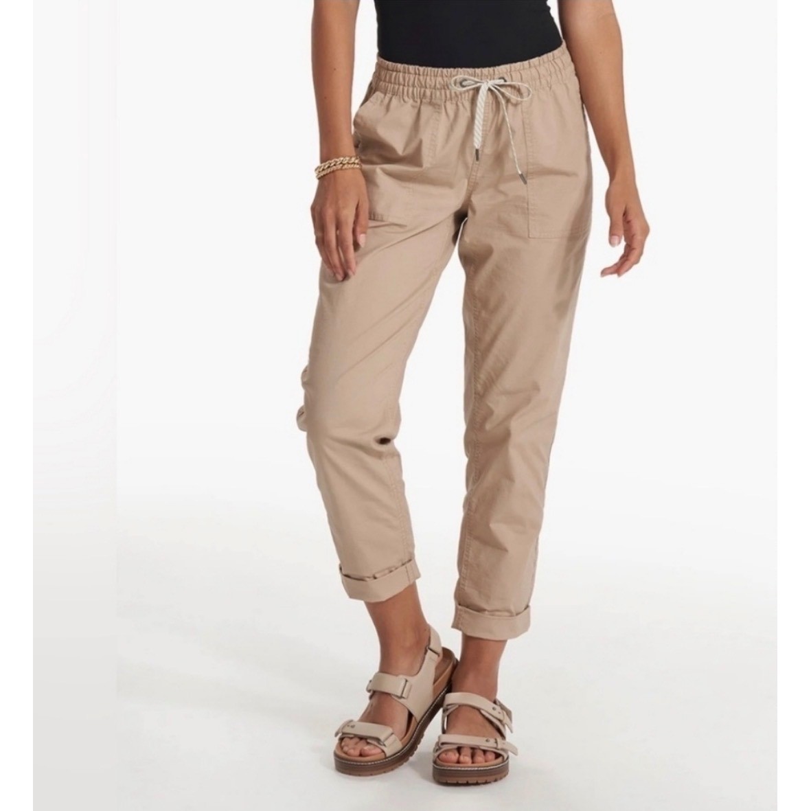 Vuori Pants Vintage Ripstop Coconut Organic Cotton Tan Large
