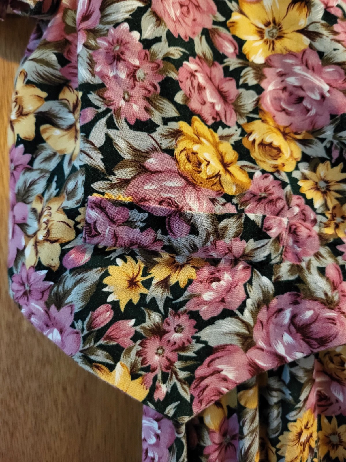 VTG Miss Dorby Lace Collar Cottage Core Prairie Floral 2 Pcs Dress Women’s Sz 18