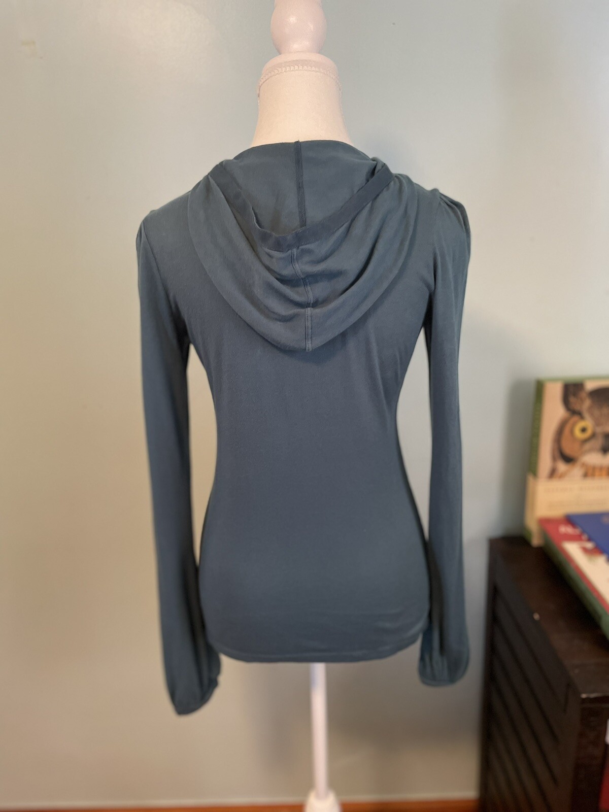 Vintage y2k Juicy Couture Hooded Cotton Shirt Blue Small Beach Cover