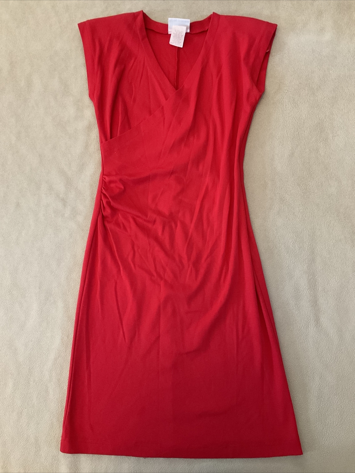 Avon fashions dress vintage 7/9 juniors red with shoulder pads
