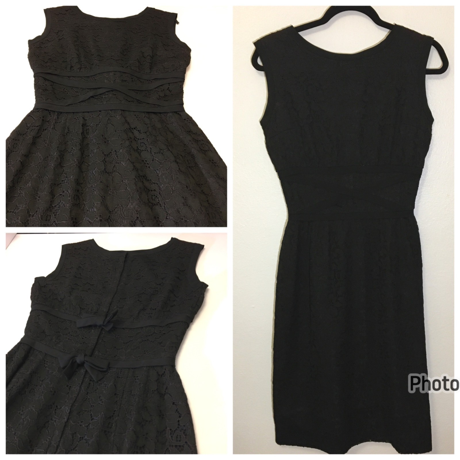 Vintage 50s 60s Black Wiggle Dress Party Cocktail Christmas LBD MCM Bombshell (I