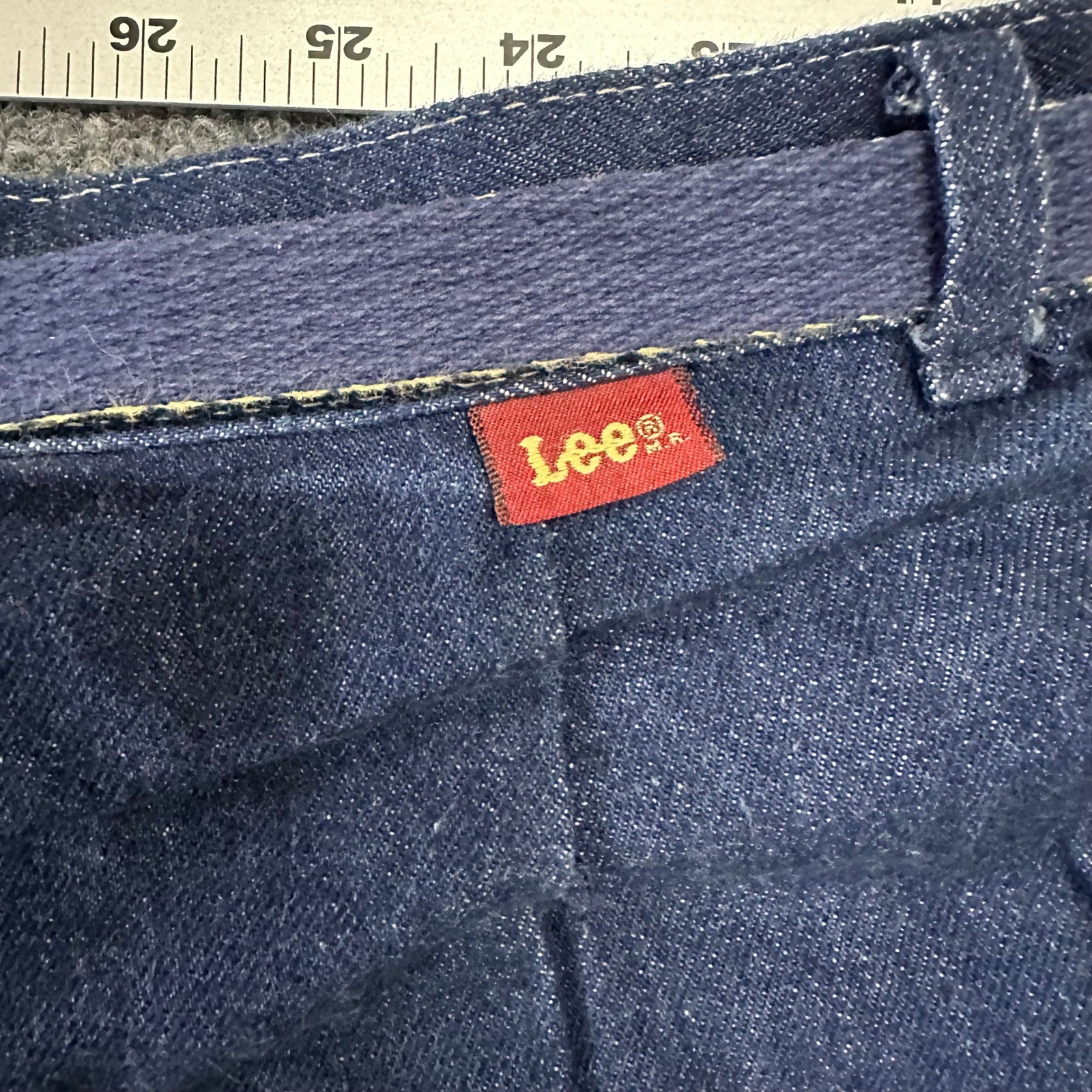 Vintage Denim Pants Womens Size 14 Blue High Waisted Pleated Belted