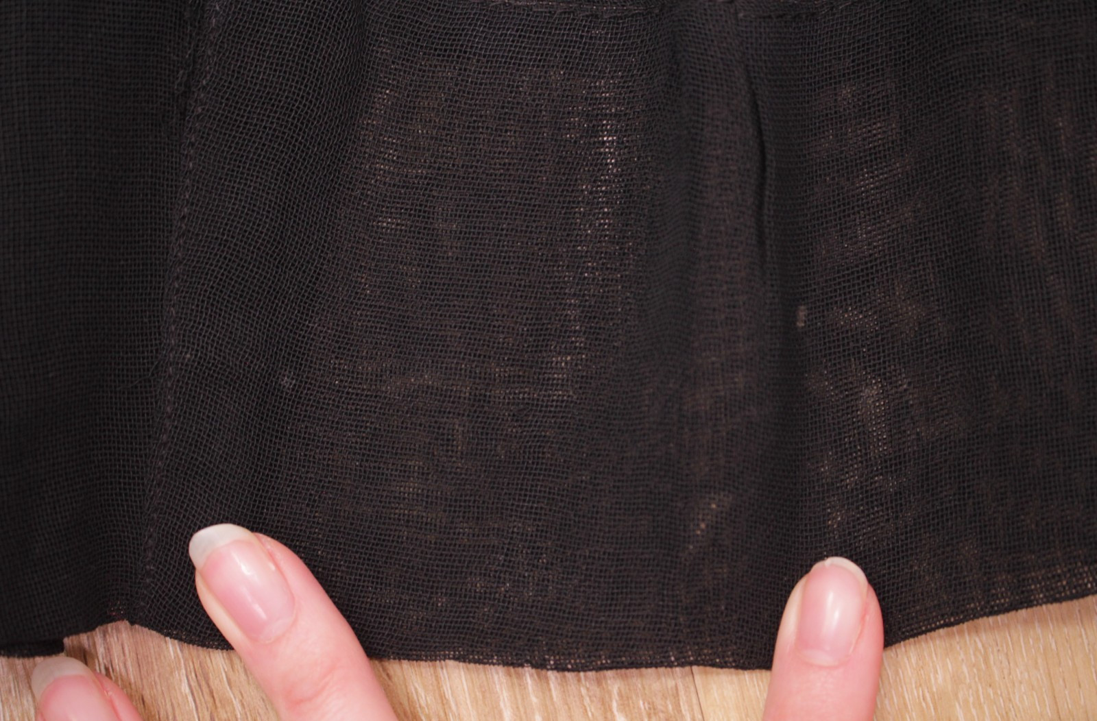 VTG Women’s Antique Late 1800s Early 1900s Black Sheer Tulle Mesh Skirt XXS/XS