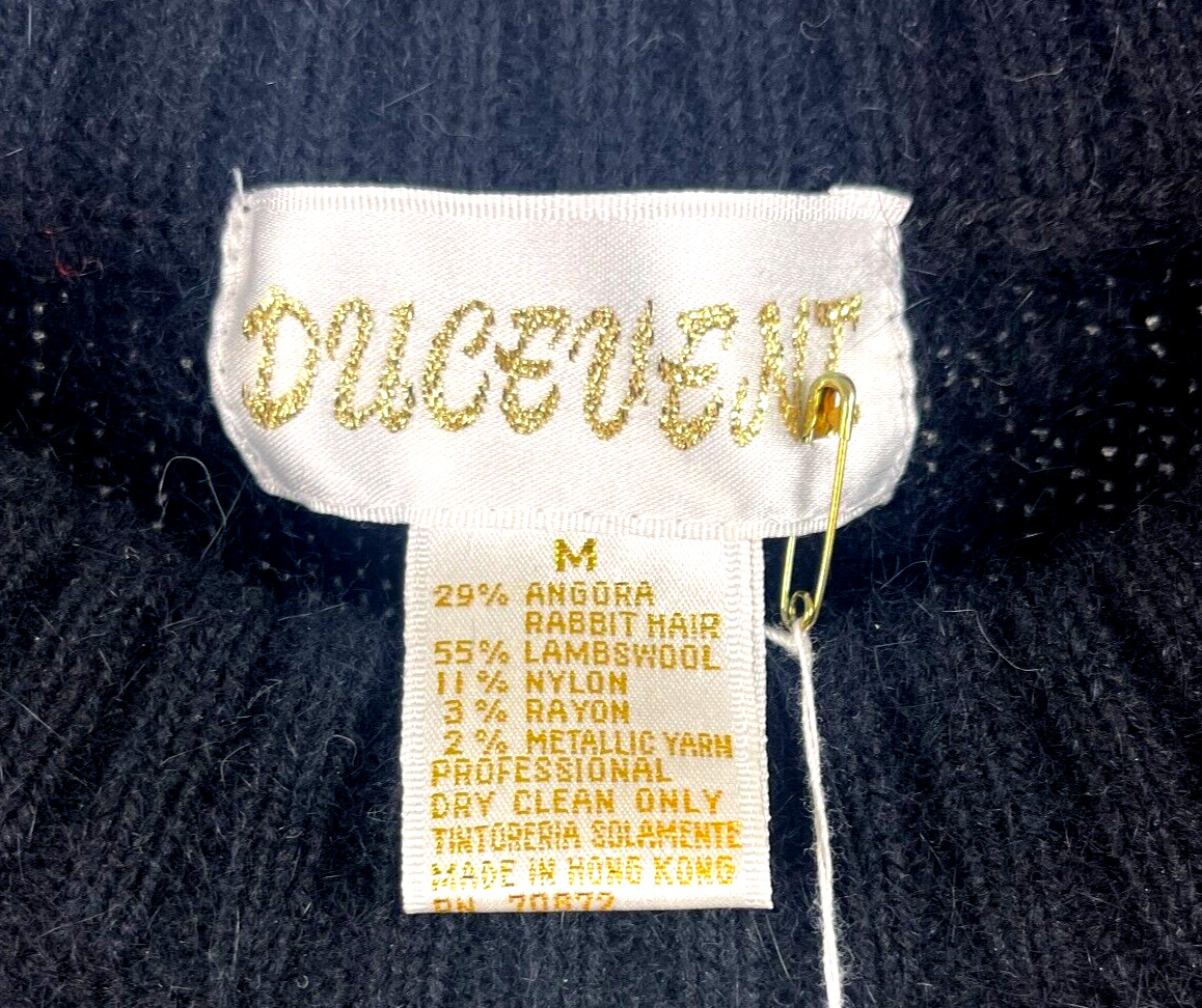 80s vintage graphic sweater gold white black fun funky Med